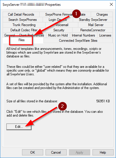 Swyx Server Properties